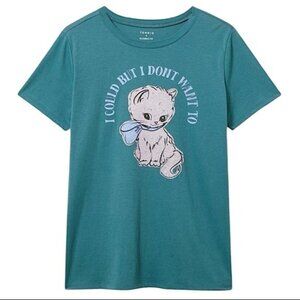 NWT Torrid size 2 2x Kitty Cat I Could But I Don't Want To graphic shirt 18 / 20